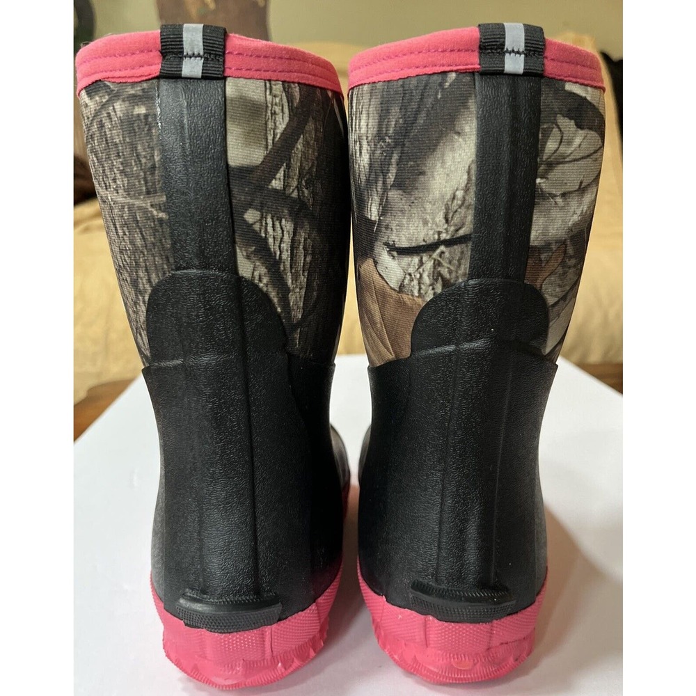 Women’s Hunthor‎ Rain Boots Black Pink Sz7 More like 9 Run Huge - Picture 4 of 9